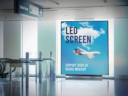 Advertising services at Pittsburgh International Airport showcasing digital screens, wall wraps, and passenger engagement zones for brand visibility