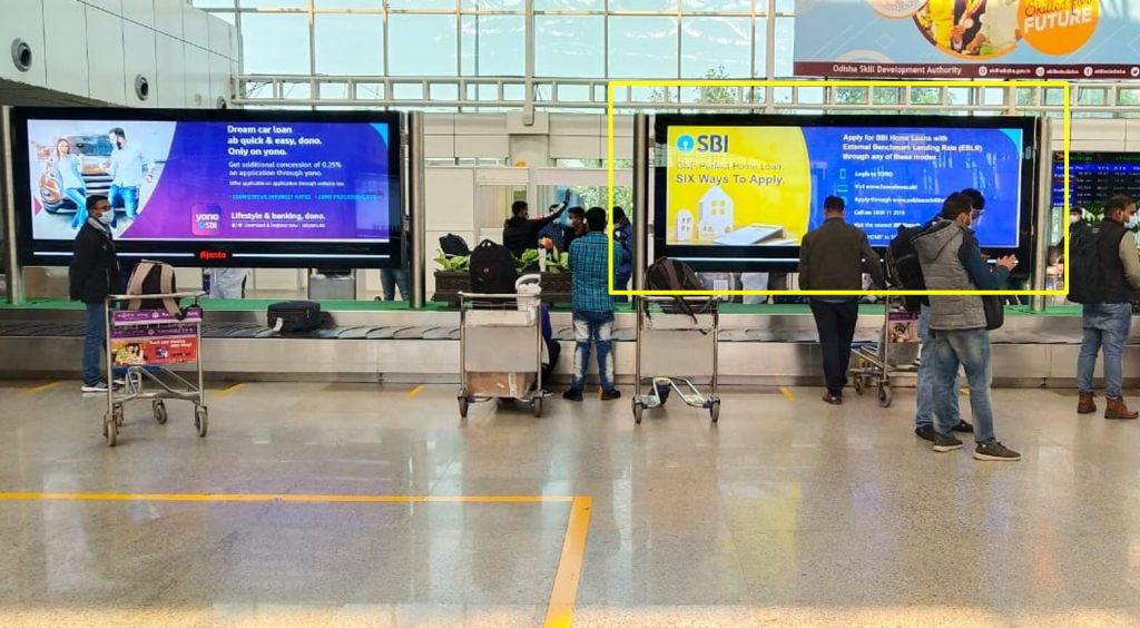 Airport branding with digital screens and experiential media