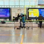Airport branding with digital screens and experiential media