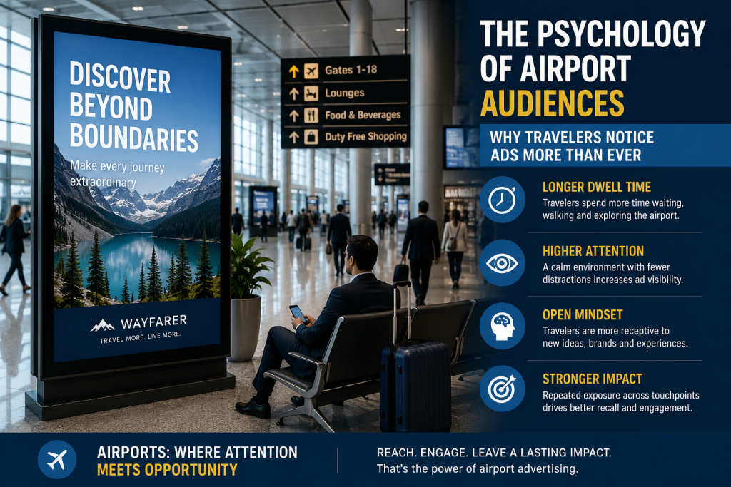 The Psychology of Airport Audiences: Why Travelers Notice Ads More Than Ever..